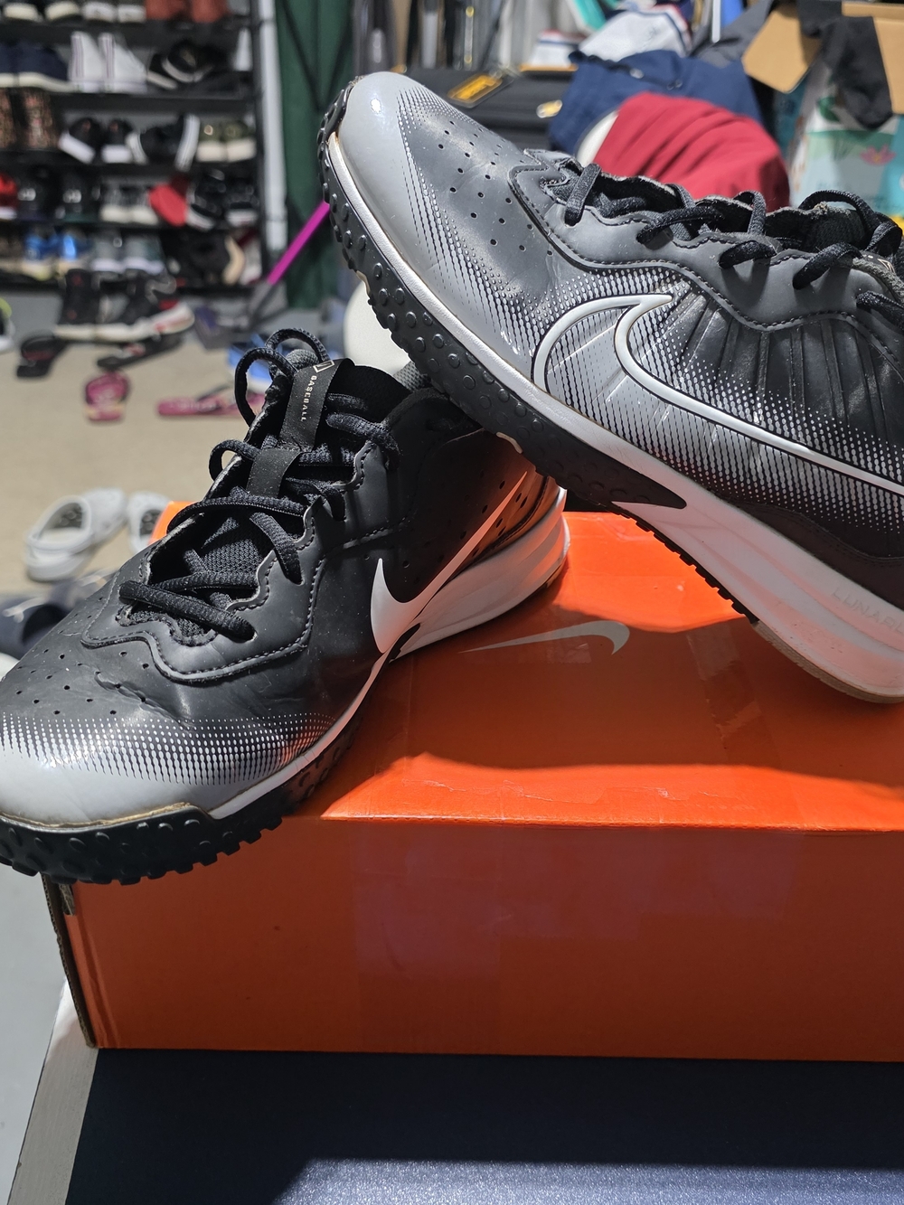 NIKE Alpha Huarache Varsity 4 Turf Baseball Shoes - Size 8.5
